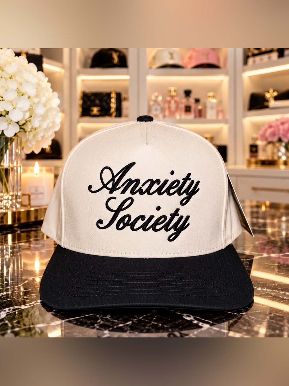 Anxiety Society 🖤 Bougie Truth-Teller Embroidered Trucker Hat | IYKYK